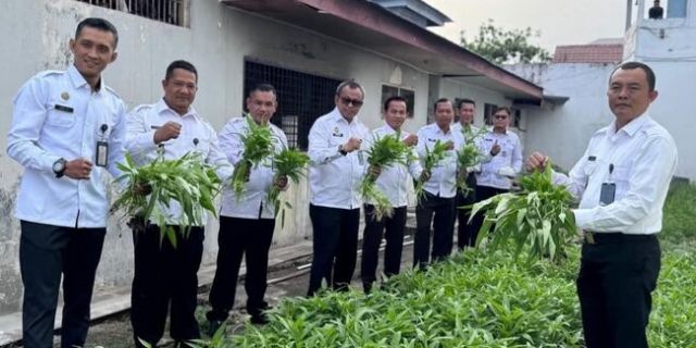 Dukung Program WBP, Kalapas Bagansiapiapi  melaksanakan Giat Panen Raya