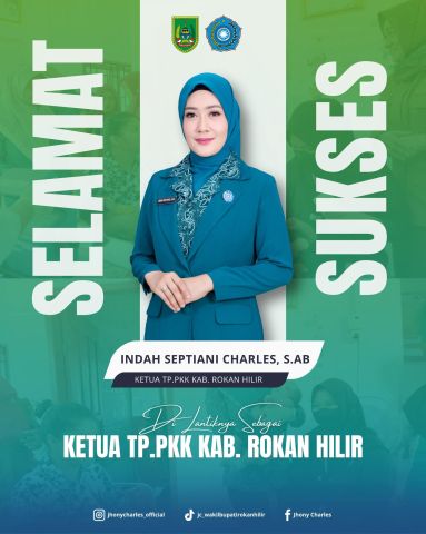 Indah Septiani Charles Dilantik Sebagai Ketua TP PKK Rohil, Dukungan Anda Ris dan Heri Syahputra Jadi Sorotan