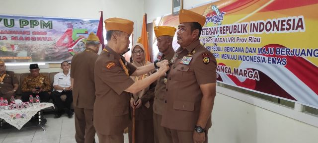 Ketua DPD Legiun Veteran Republik Indonesia LVRI Riau Lantik Ketua DPC LVRI Kabupaten Rohil Masa Bakti 2026-2031